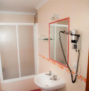 Koupelna v ubytování Hostal París