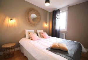 Giường trong phòng chung tại Appart 2 chambres - Le Quai des Chartrons