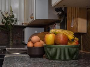 Food at or somewhere near the vacation home 