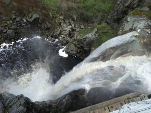 a stream of water rushing over rocks in a river at Pensión El abuelo in Carbellino