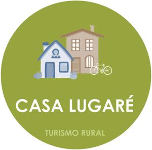 un logo d'une maison et d'un vélo dans l'établissement Casa Lugaré, à Ayerbe