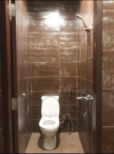 a bathroom with a toilet and a shower at Atlantis Pods @ Little India in Singapore