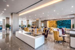 Istumisnurk majutusasutuses Q-Box Hotel Shanghai Sanjiagang -Offer Pudong International Airport and Disney shuttle