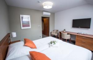 Cama o camas de una habitación en Hotel Pod Věží