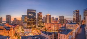 Nespecifikovaný výhled na destinaci San Diego nebo výhled na město při pohledu z hotelu