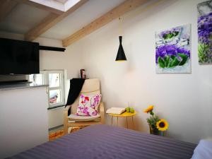 TV a/nebo společenská místnost v ubytování cres art studio kuning apartment