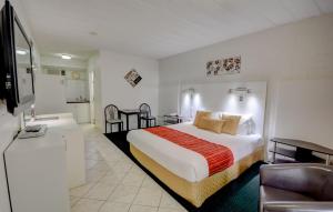 Кровать или кровати в номере Elkira Court Motel