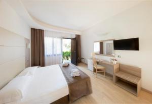 TV a/nebo společenská místnost v ubytování Hotel Boomerang Roma