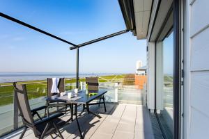 Balkón nebo terasa v ubytování Seegarten Appartements Büsum