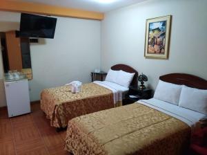 Postel nebo postele na pokoji v ubytování Hotel Suite Plaza