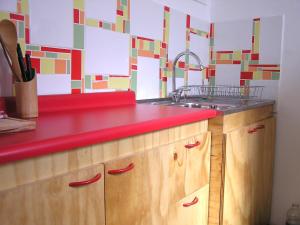 Eldhús eða eldhúskrókur á Casa Violeta Limón