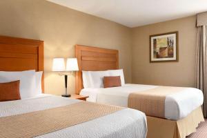 Кровать или кровати в номере Days Inn by Wyndham Edmonton Downtown