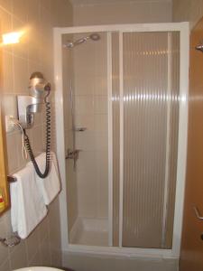 a shower with a glass door in a bathroom at Villa Lipa in Zadar +83 photos