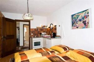 A kitchen or kitchenette at Studio in Chasa Quirin