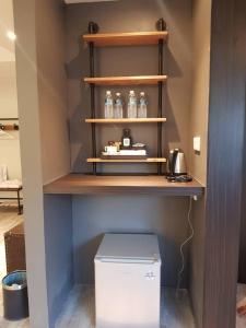 Kuchyň nebo kuchyňský kout v ubytování Hotel Kristal