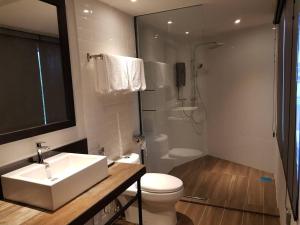 Koupelna v ubytování Hotel Kristal