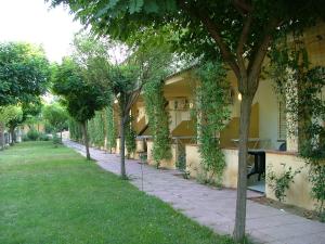 a row of trees in front of a building at Green Garden Club in Briatico +19 photos