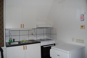 Dapur atau dapur kecil di Halmstad Hotell & Vandrarhem Kaptenshamn