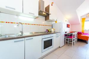 Kuchyň nebo kuchyňský kout v ubytování Apartment Yellow Story