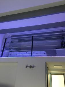 カップ・ダグドにあるAppartement la gabelle 2の天井に青い照明が付く部屋