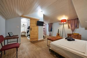 TV a/nebo společenská místnost v ubytování Bubalus Boutique Rooms