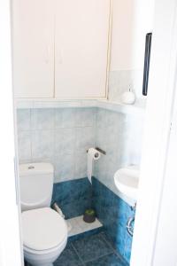a bathroom with a toilet and a sink at Seaside apartment in Gdańsk