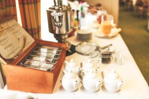 Coffee and tea making facilities at Hotel Löwen-Seckenheim