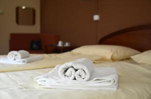 A bed or beds in a room at Hotel Minerva