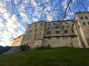 a large building on top of a hill at Apartment 23 in Český Krumlov