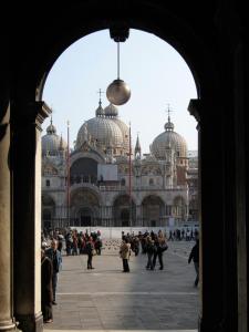 a large building with people standing in front of it at Bocca di Piazza in Venice