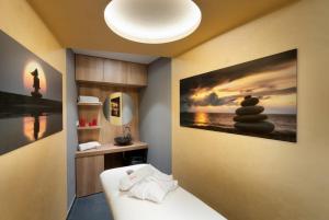 Łóżko lub łóżka w pokoju w obiekcie Grand Apartments Špindlerův Mlýn