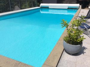 Bazén v ubytování Traumhafte Ferienwohnung mit Pool nebo v jeho okolí