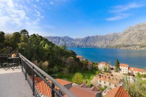 a view of a lake from a balcony at Apartment Mirjana in Kotor