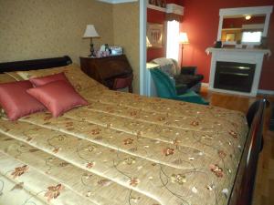 a bedroom with a bed and a dresser at Côté's Bed & Breakfast in Grand Falls