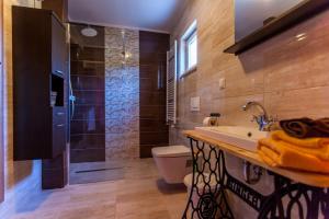 Kúpeľňa v ubytovaní Villa Hrustika - heated pool, jacuzzi & sauna