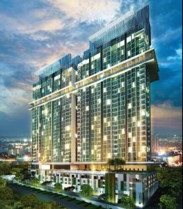 a rendering of a large building with lights at Paragon Residences Straits View Homestay by WELCOME HOME in Johor Bahru