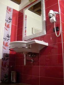 Koupelna v ubytování B&B Il Fruscio