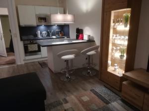 Kuchyň nebo kuchyňský kout v ubytování Ferienwohnung Marina Wendtorf