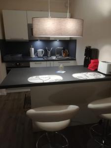 Kuchyň nebo kuchyňský kout v ubytování Ferienwohnung Marina Wendtorf
