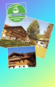 a collage of two pictures of a building at Selbstversorger Unterkunft ZOLLER Sommerbergbahn inklusive in Tannheim