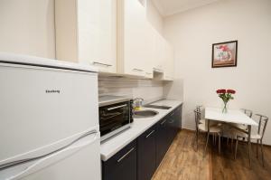 Η κουζίνα ή μικρή κουζίνα στο Wonderful flat on city center (Mukachivska 4/14) +3 φωτογραφίες