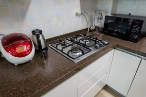 Kuchyň nebo kuchyňský kout v ubytování Home Fourest Residence Hotel Okpo