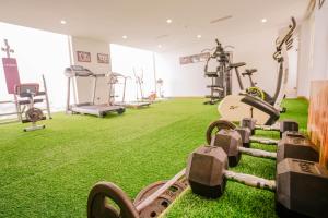Fitness centrum a/nebo fitness zařízení v ubytování FIVITEL King