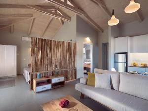 Posezení v ubytování Akron Luxury Suites