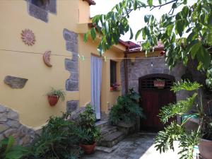 una casa con una puerta y algunas plantas en Anticacasaliori en Dolianova