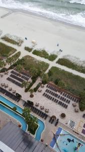 an aerial view of a resort with a beach at JeffsCondos - 3 Bedroom - Breakers Resort in Myrtle Beach