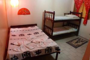Poschodová posteľ alebo postele v izbe v ubytovaní Pousada Nihhon