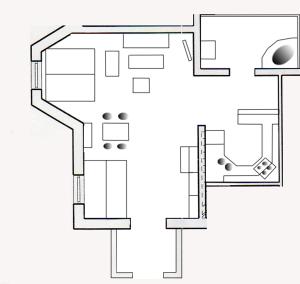 Půdorys ubytování Ferienwohnung und Pension Gürtler