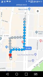 a google maps screenshot of theza music app at Hotel Carpe Diem in Sao Paulo