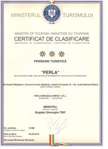een vaarbevoegdheidsbewijs in een vaarbevoegdheidsbewijs bij Pensiune Perla in Susenii Bîrgăului